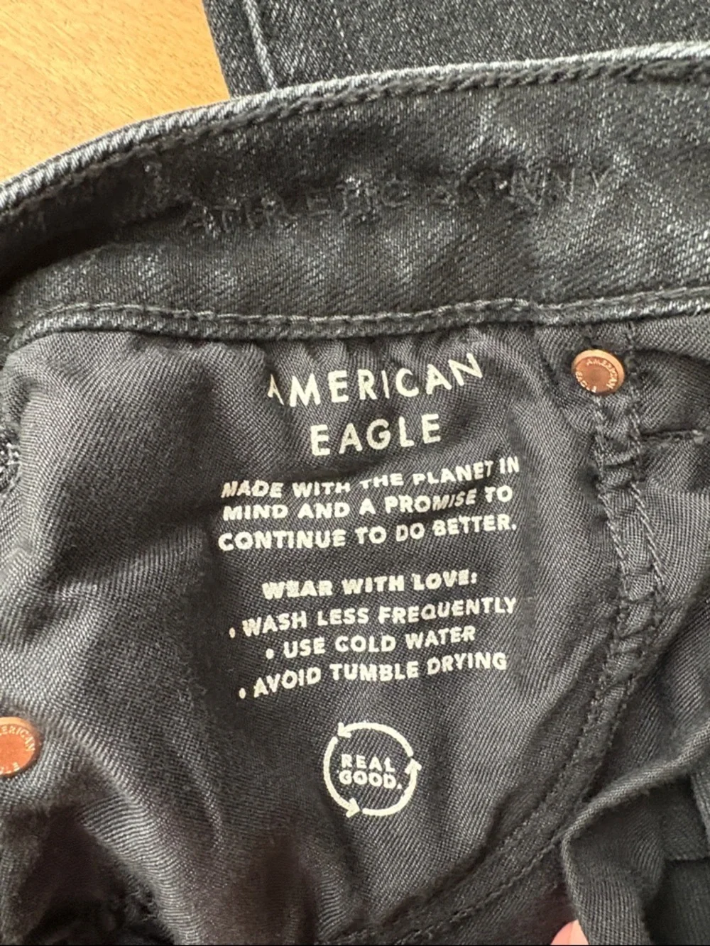 American Eagle Airflex 360 Men's Black Washed Slim Jeans Size 30x32